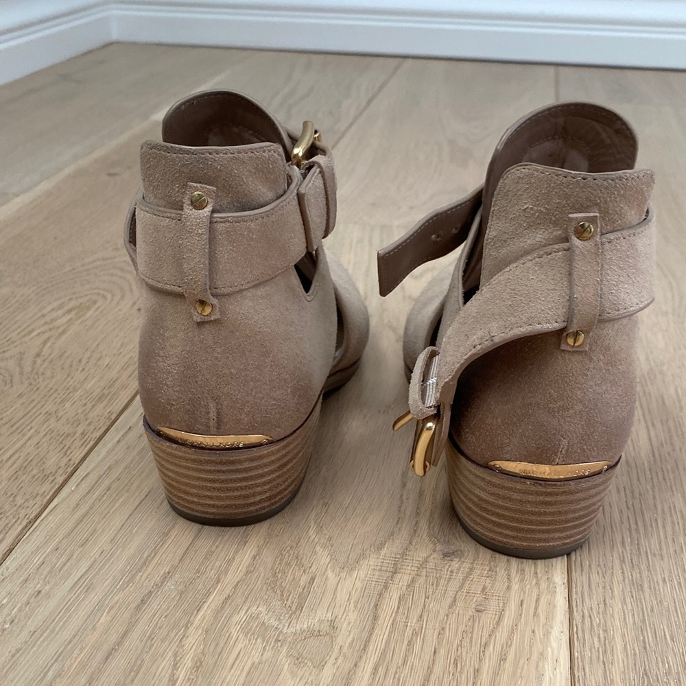 Michael Kors Taupe Ankle Boots with Buckle - Picture 4 of 10
